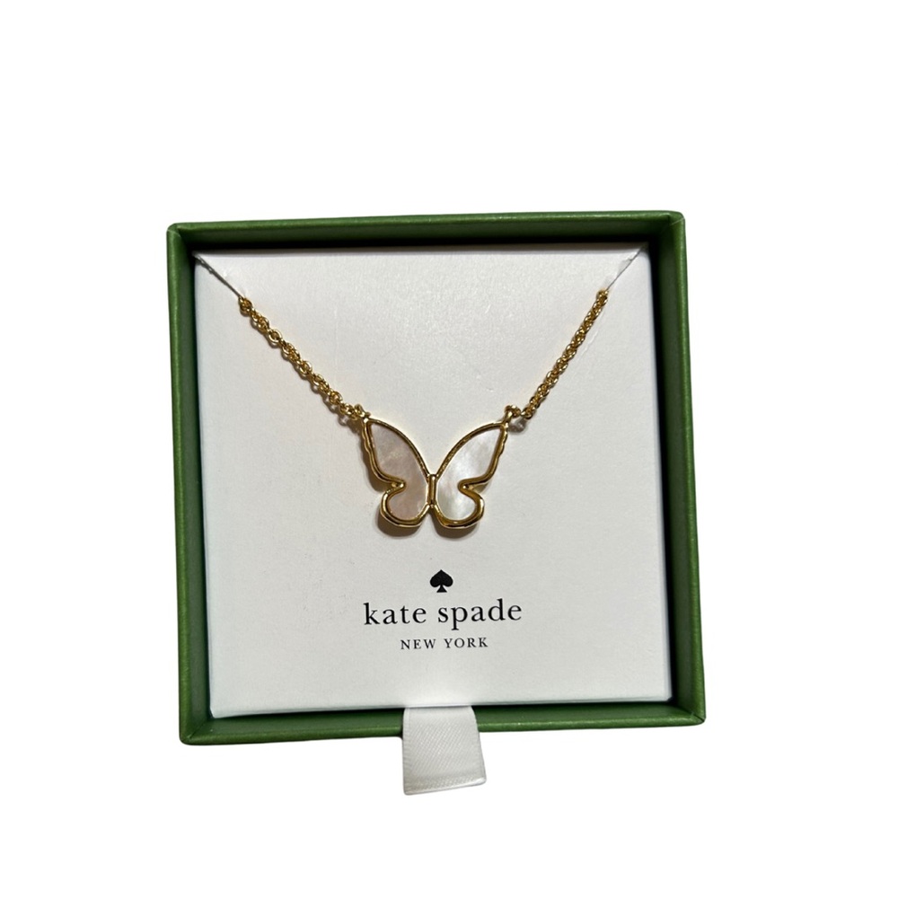 Kate Spade Gold Plated Mother of Pearl Butterfly Necklace